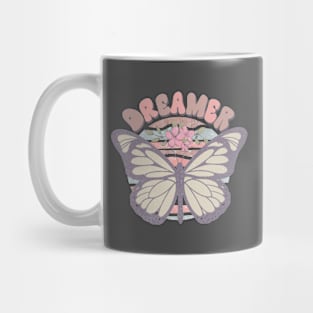 Dreamer Retro Butterfly Mug